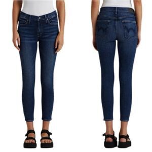 Edwin ‘Pixie’ Dark Blue Skinny Mid Rise Crop Jeans